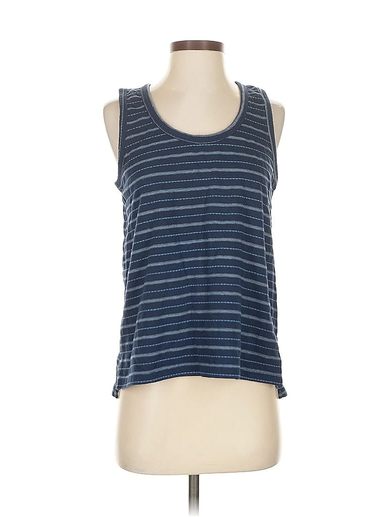 Pre-owned Ann Taylor Loft Tank Top Blue Halter Neckline Tops