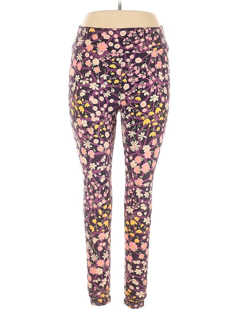 Pre-owned Lularoe Leggings In Purple