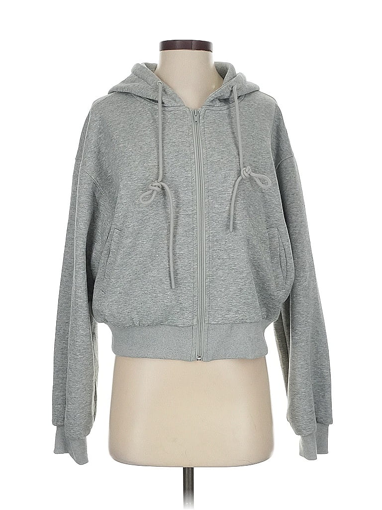 Pre-owned Unbranded Zip Up Hoodie In Gray