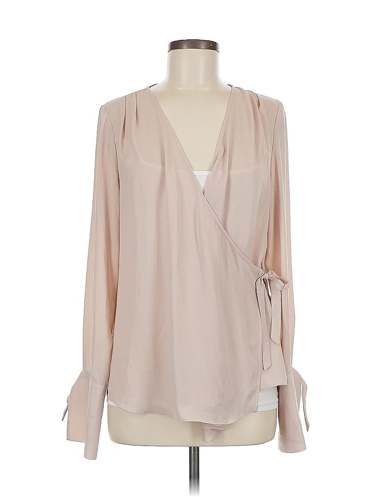 Pre-owned Trouve Long Sleeve Blouse In Brown