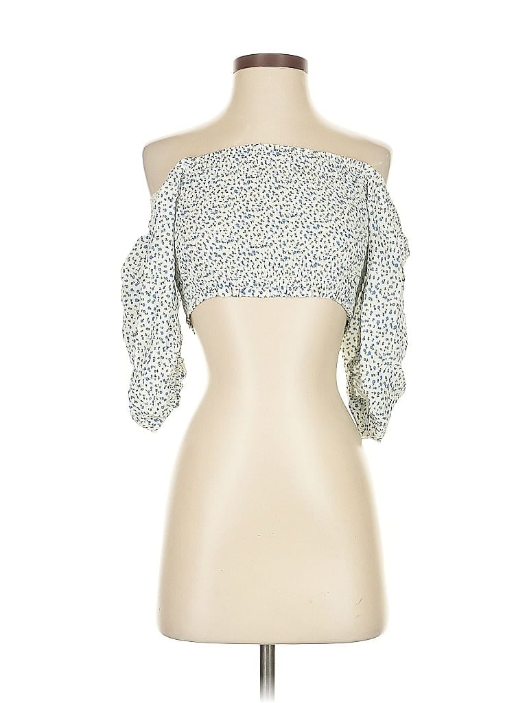 Forever 21 3/4 Sleeve Blouse In Animal Print