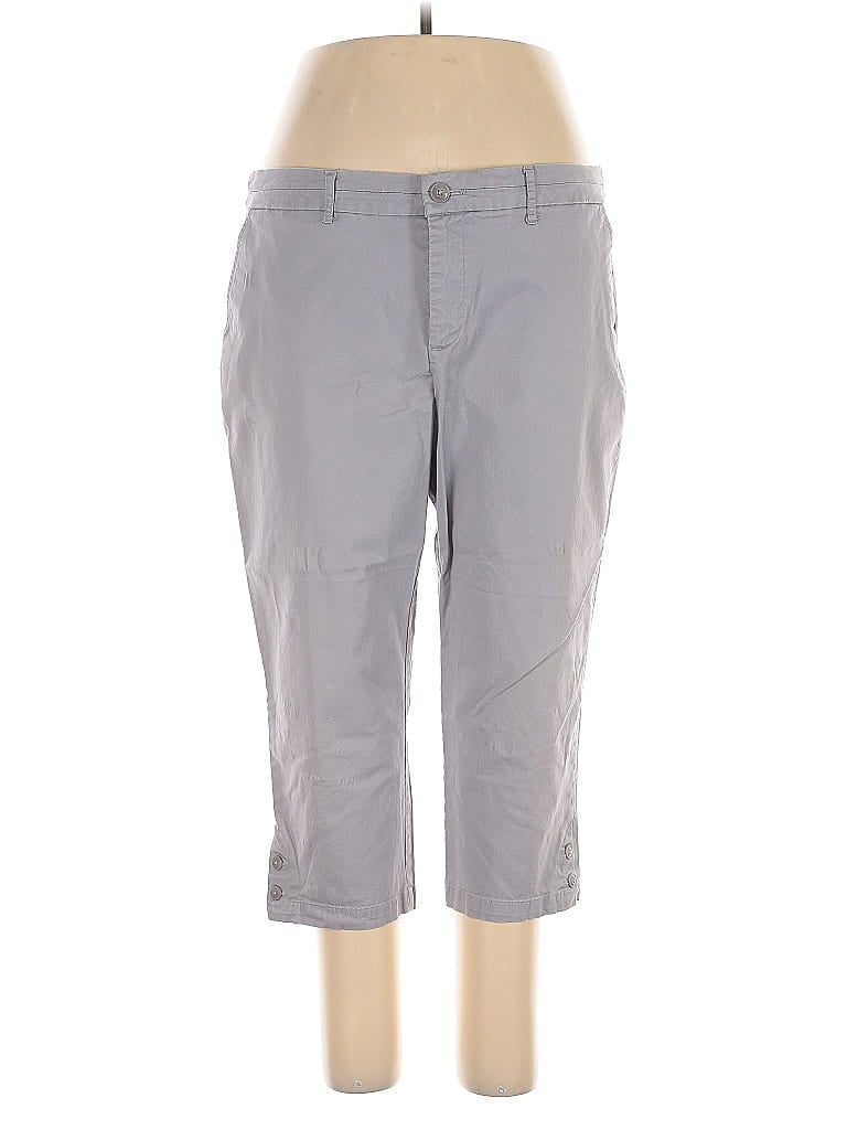 Pre-owned Croft & Barrow Khaki Pant In Gray