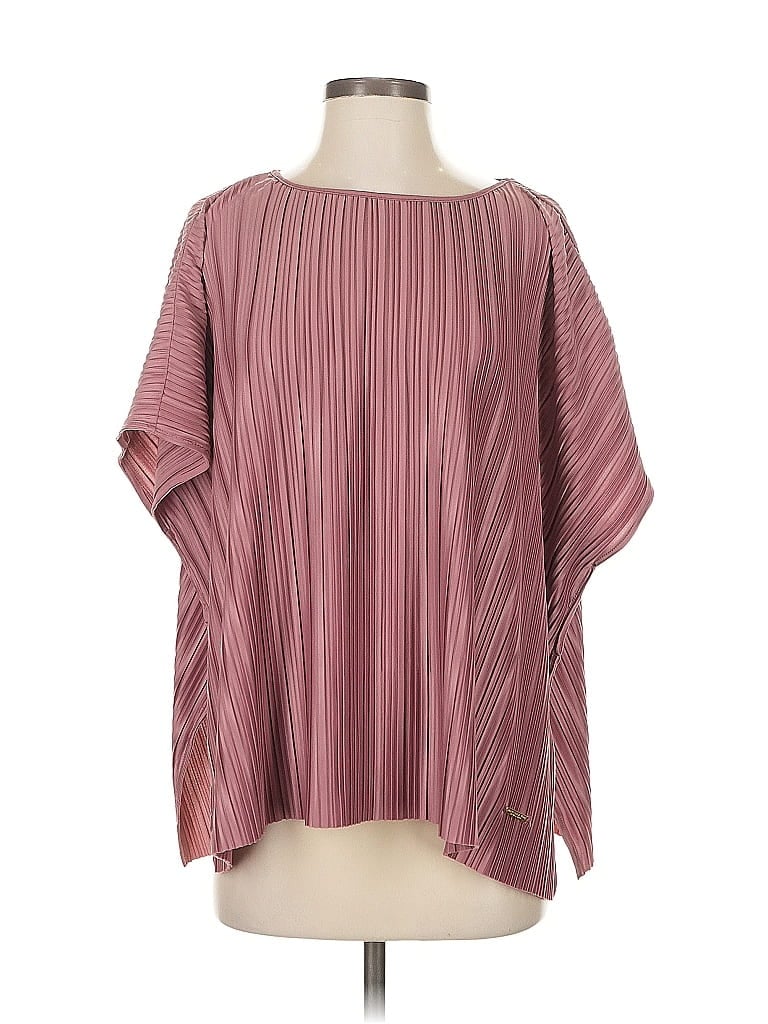 Pre-owned Marc New York Andrew Marc 3/4 Sleeve Blouse In Burgundy