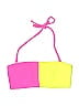 PilyQ Color Block Pink Swimsuit Top Size M - photo 1