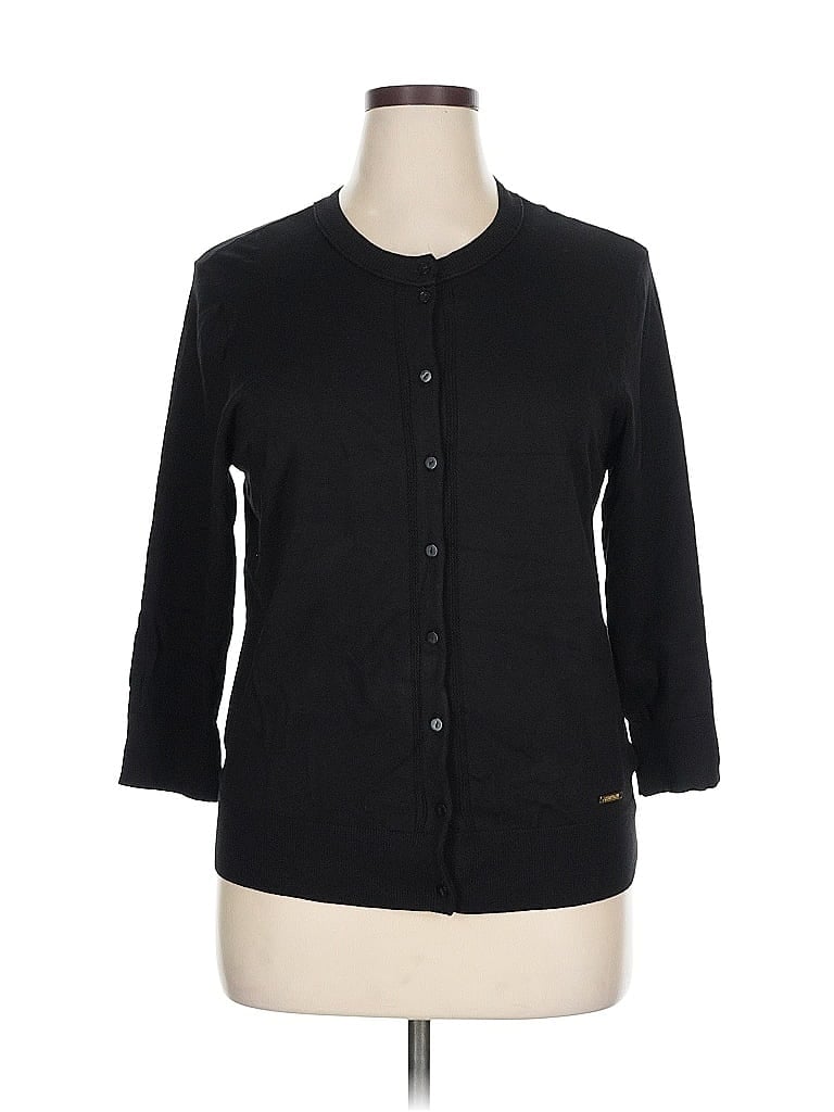 Pre-owned Ellen Tracy 3/4 Sleeve T-shirt In Black