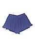 GiGio 100% Rayon Solid Blue Shorts Size M - photo 2