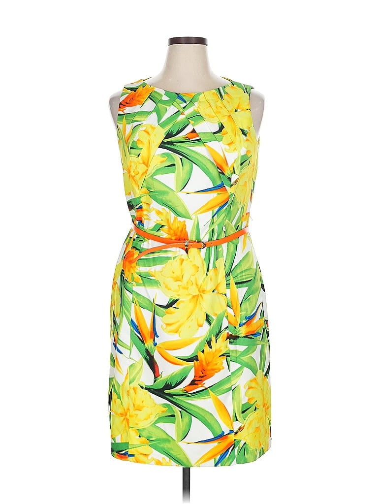 Pre-owned Dressbarn Cocktail Dress In Yellow