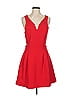 BCBGMAXAZRIA 100% Polyester Solid Red Cocktail Dress Size 8 - photo 1