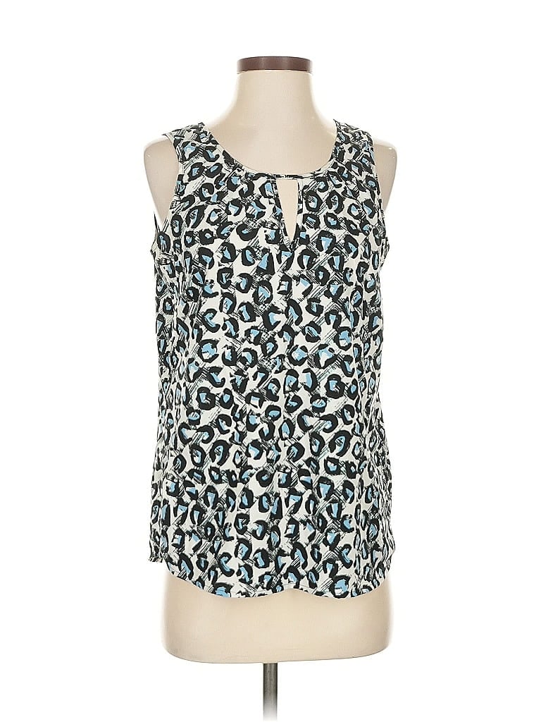 Pre-owned Banana Republic Factory Store Tank Top Blue Halter Neckline Tops