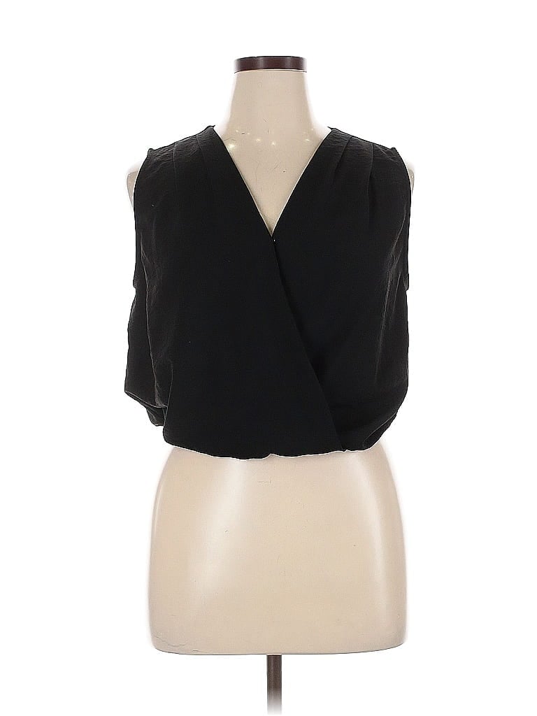 Pre-owned Evereve Sleeveless Blouse In Black