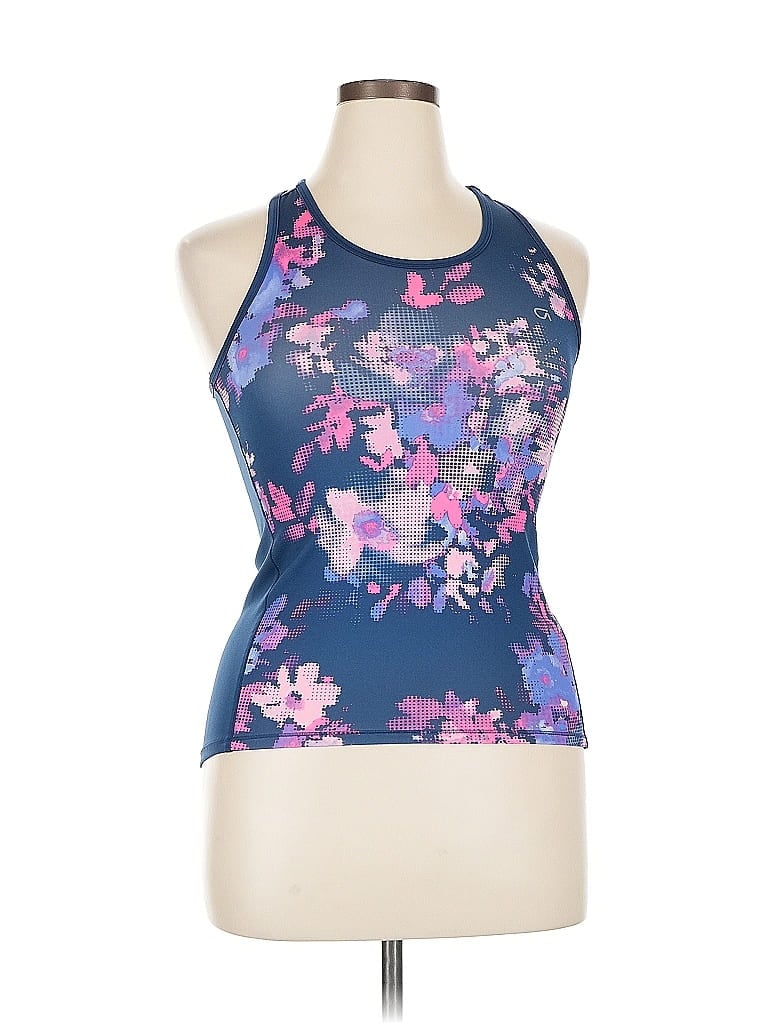 Pre-owned Gap Fit Tank Top Blue Halter Neckline Tops