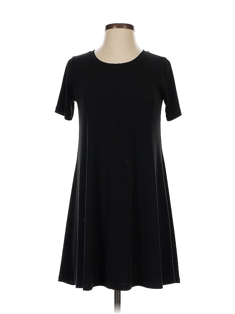Veronica M. Solid Black Casual Dress Size XS - photo 1