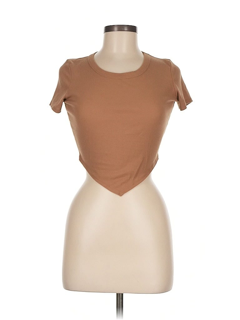 Pre-owned Assorted Brands Short Sleeve T-shirt In Brown