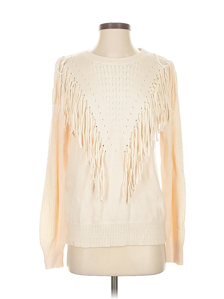 Pre-owned Shein Pullover Sweater In White