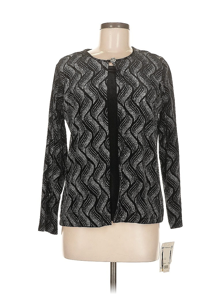 Notations Long Sleeve Top Black Keyhole Neckline Tops In Black