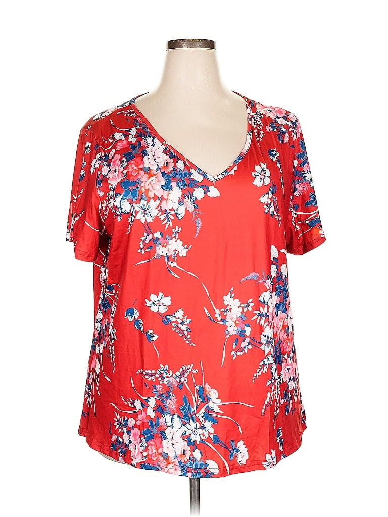 Pre-owned Unbranded Short Sleeve T-shirt In Red