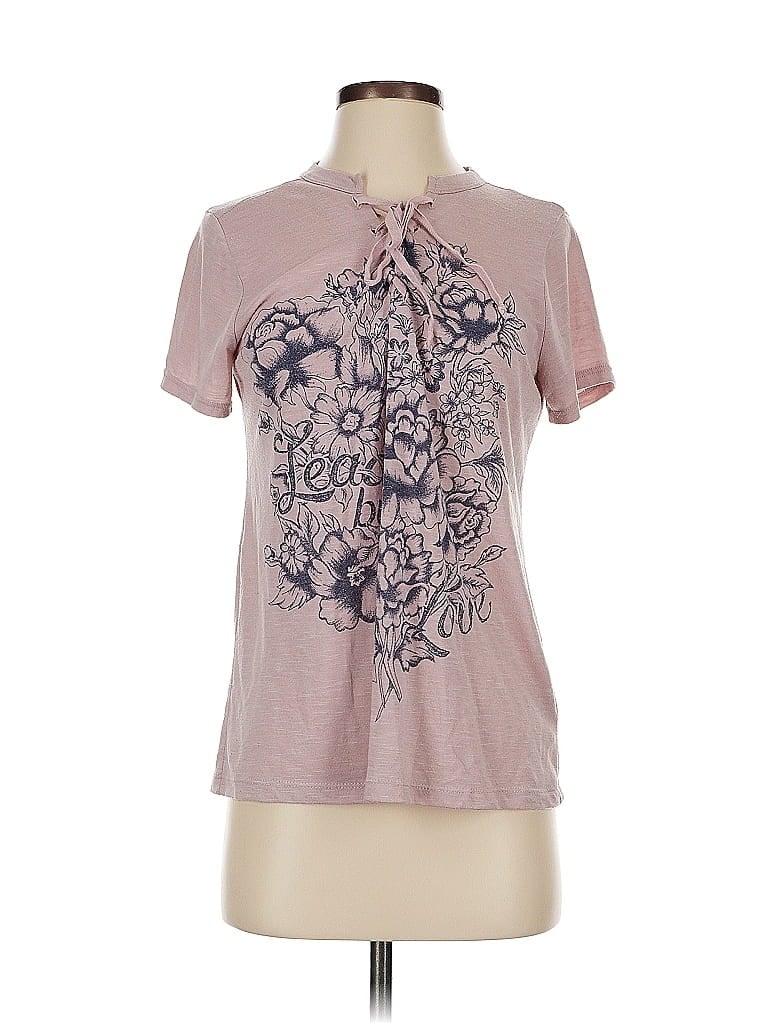 Pre-owned Jessica Simpson Short Sleeve Polo Shirt In Pink