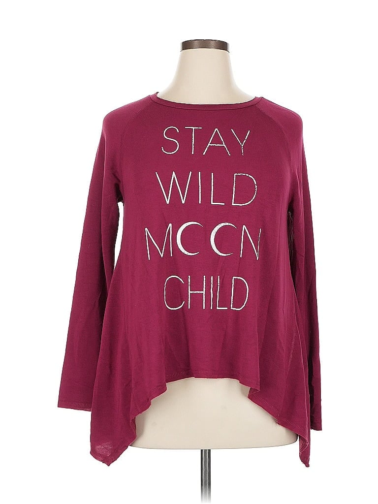 Pre-owned Grayson Threads Sweatshirt In Burgundy