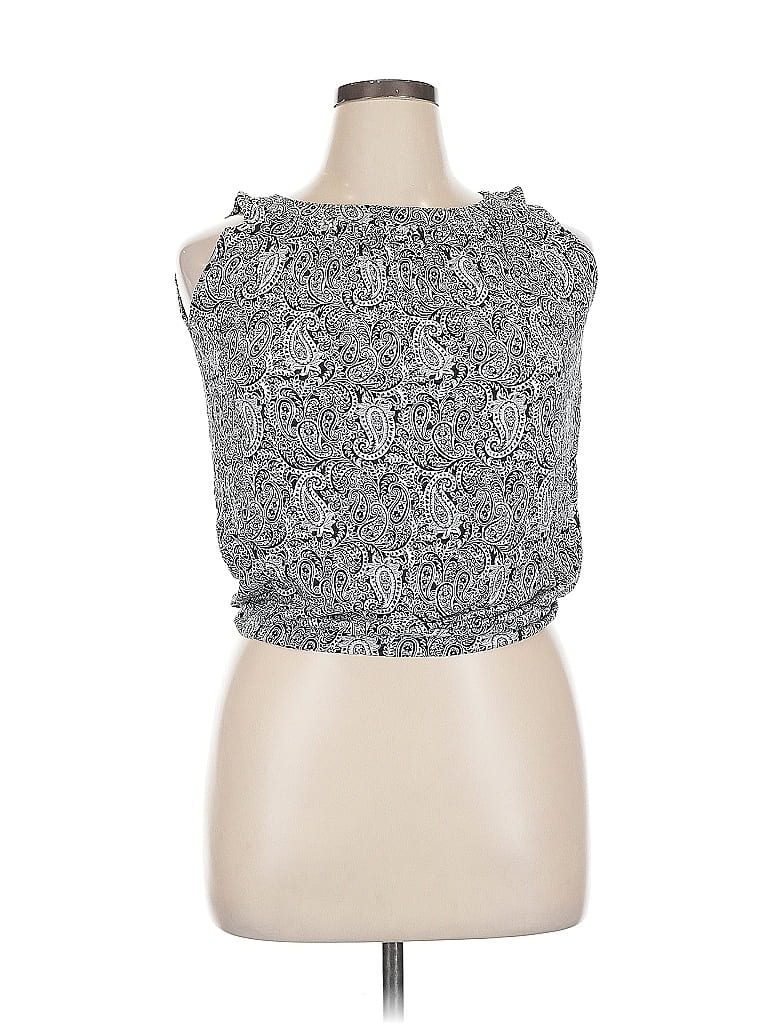 Pre-owned Ann Taylor Loft Outlet Tube Top Gray Strapless Neckline Tops