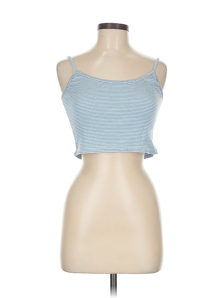 Pre-owned Brandy Melville Tank Top Blue Strapless Neckline Tops