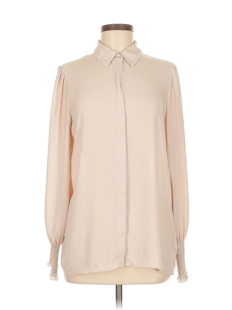 Pre-owned Express Long Sleeve Blouse In Brown