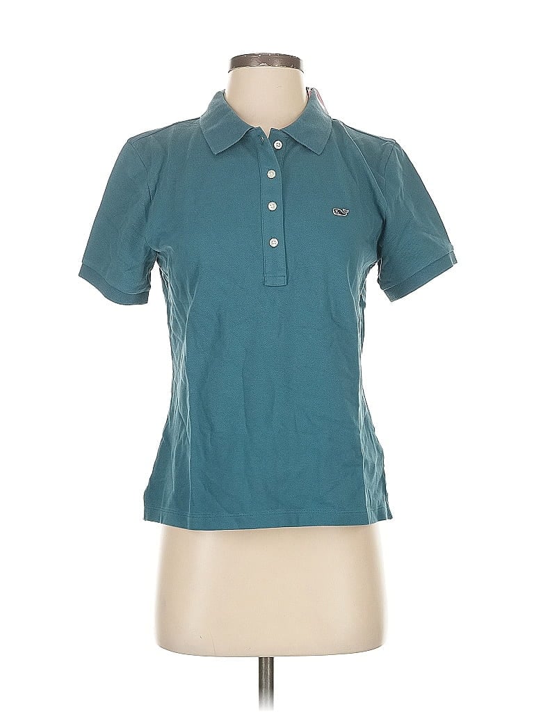 Pre-owned Vineyard Vines Performance Short Sleeve Polo Shirt In Blue