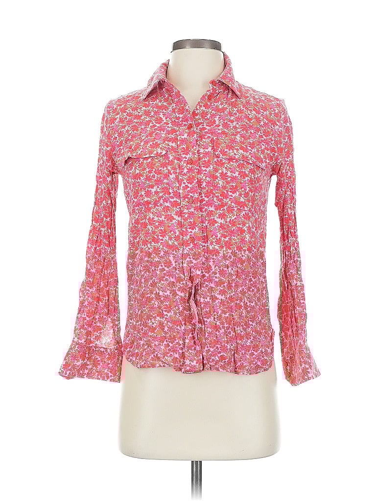 Pre-owned A Loves A 3/4 Sleeve Blouse In Pink