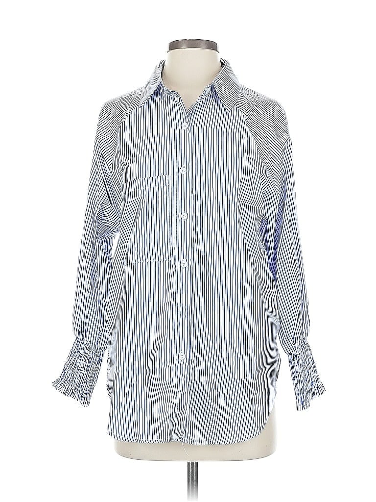 Assorted Brands Long Sleeve Blouse In Blue