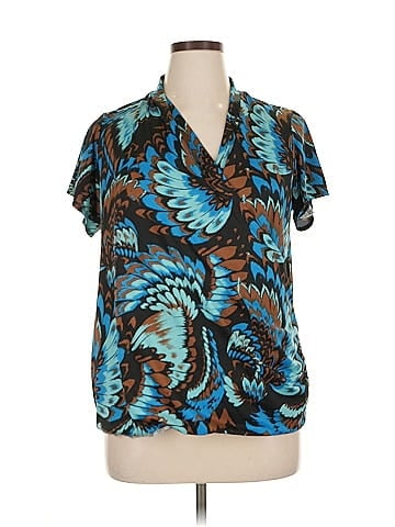 NY Collection Short Sleeve Blouse (view 1)