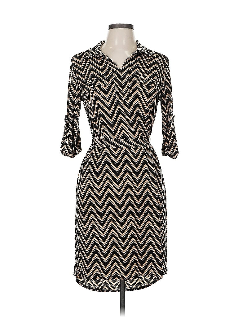 Pre-owned En Focus Studio Casual Dress In Brown