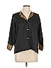 Natori 100% Polyester Black 3/4 Sleeve Blouse Size L - photo 1