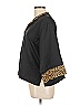 Natori 100% Polyester Black 3/4 Sleeve Blouse Size L - photo 5