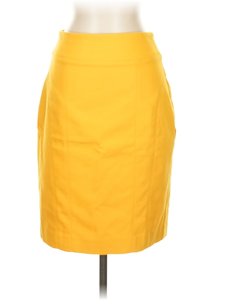 Pre-owned Express Formal Skirt In Yellow