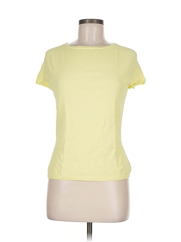 Pre-owned Ann Taylor Short Sleeve T-shirt In Yellow