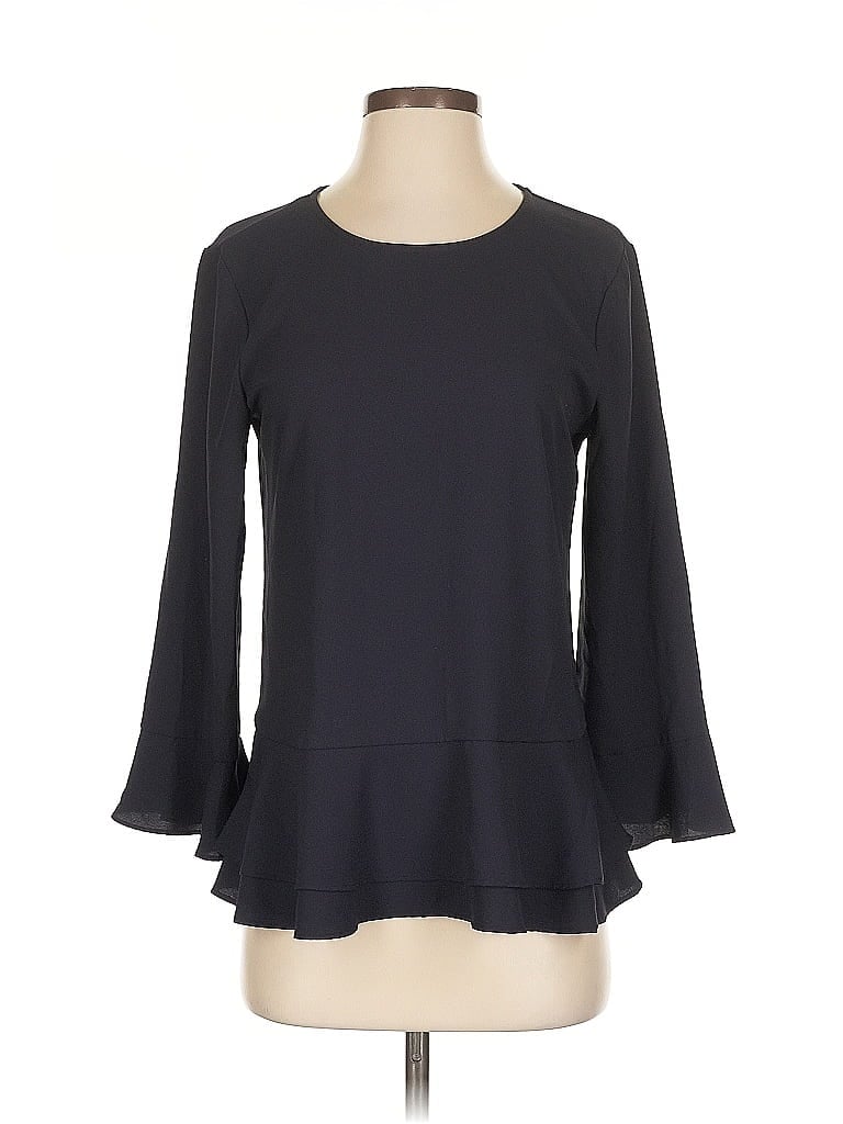Pre-owned Ann Taylor 3/4 Sleeve Blouse In Black