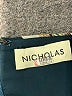 Nicholas 100% Silk Floral Black Teal Cocktail Dress Size 14 - photo 7