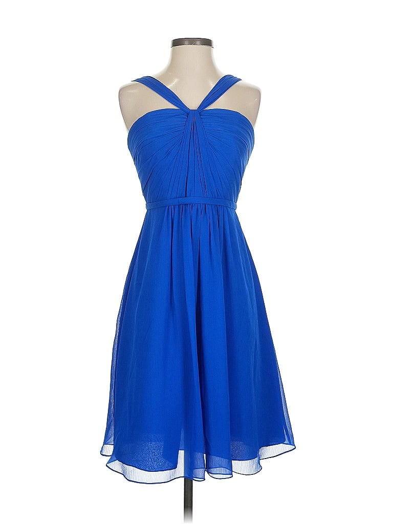 Pre-owned David's Bridal Cocktail Dress In Blue