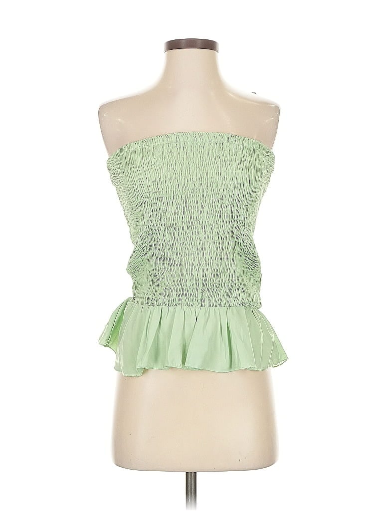 SOUTH BEACH Pre-owned Tube Top Green Strapless Neckline Tops