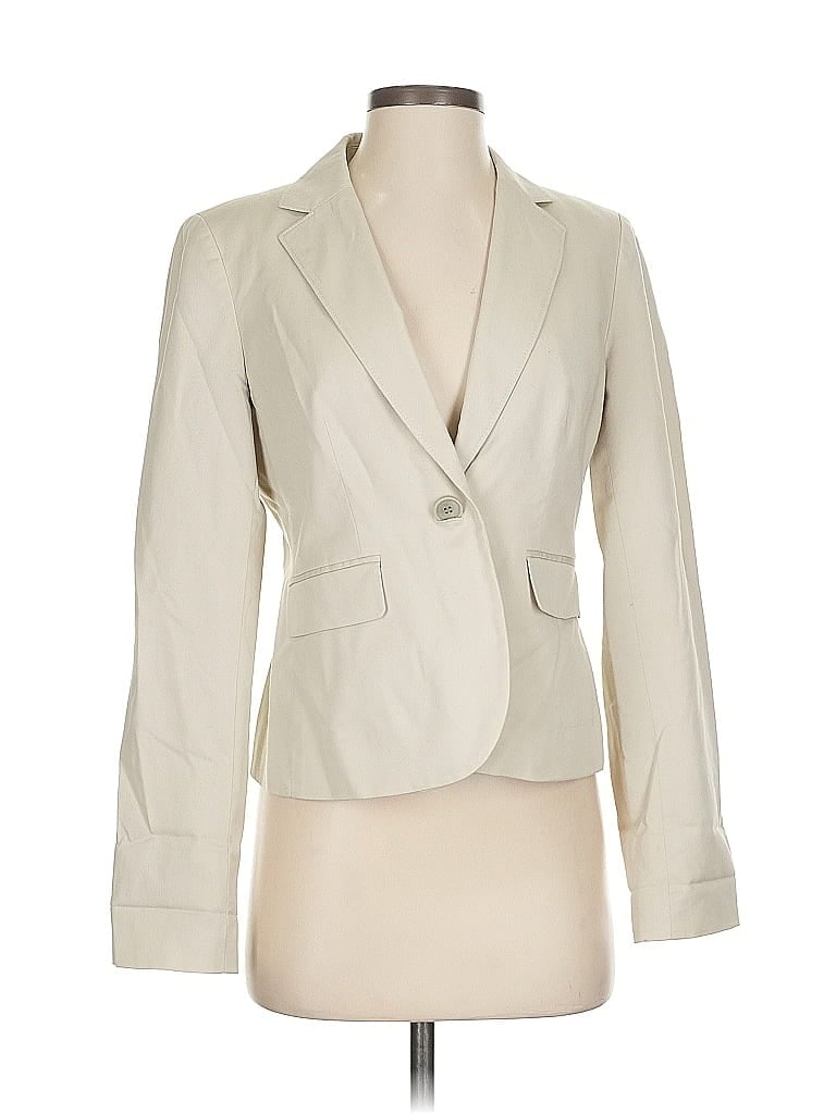 Pre-owned Ann Taylor Loft Blazer Jacket In White
