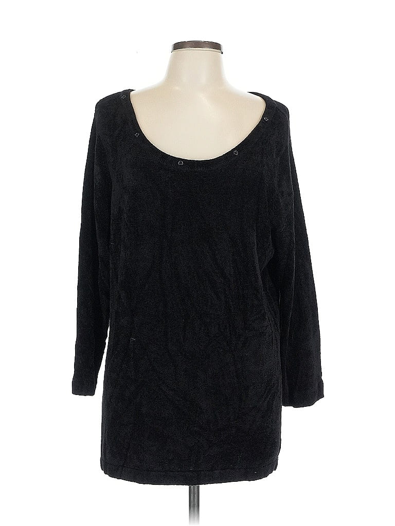 Pre-owned Chico's 3/4 Sleeve T-shirt In Black