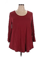 Jm Collection 3/4 Sleeve T Shirt