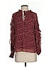 CeCe 100% Polyester Burgundy Long Sleeve Blouse Size S - photo 1