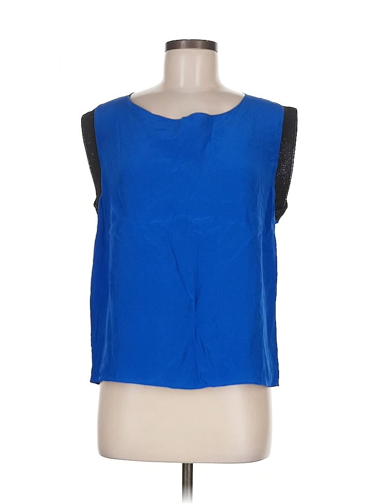 Pre-owned Maje Sleeveless Blouse In Blue
