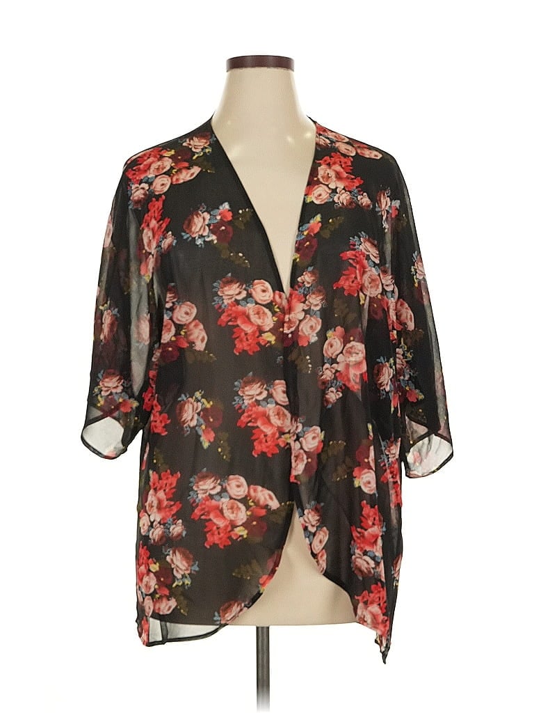 Pre-owned Unbranded Kimono In Black