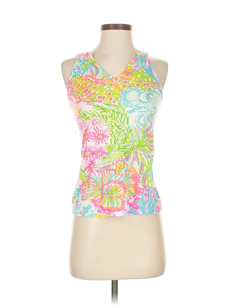 LILLY PULITZER Pre-owned Tank Top Green Halter Neckline Tops
