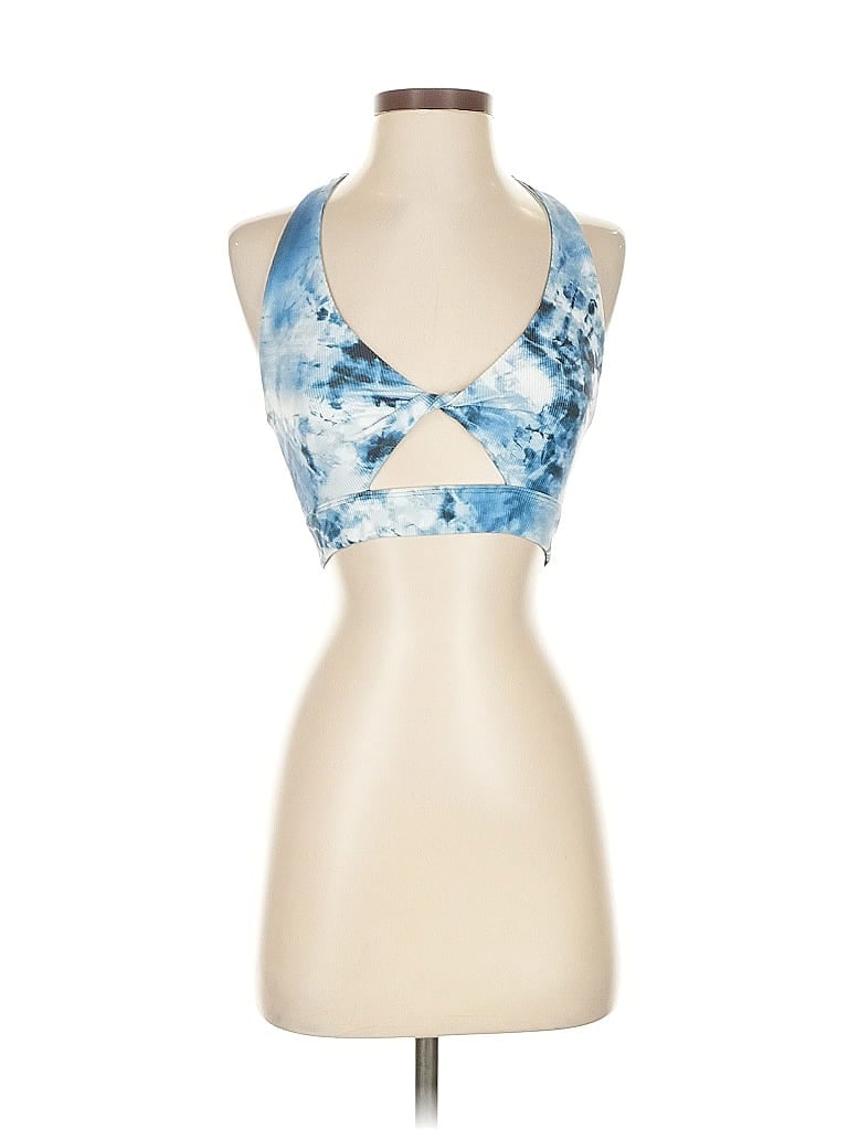 Pre-owned Beachriot Sport Tank Top Blue Halter Neckline Tops