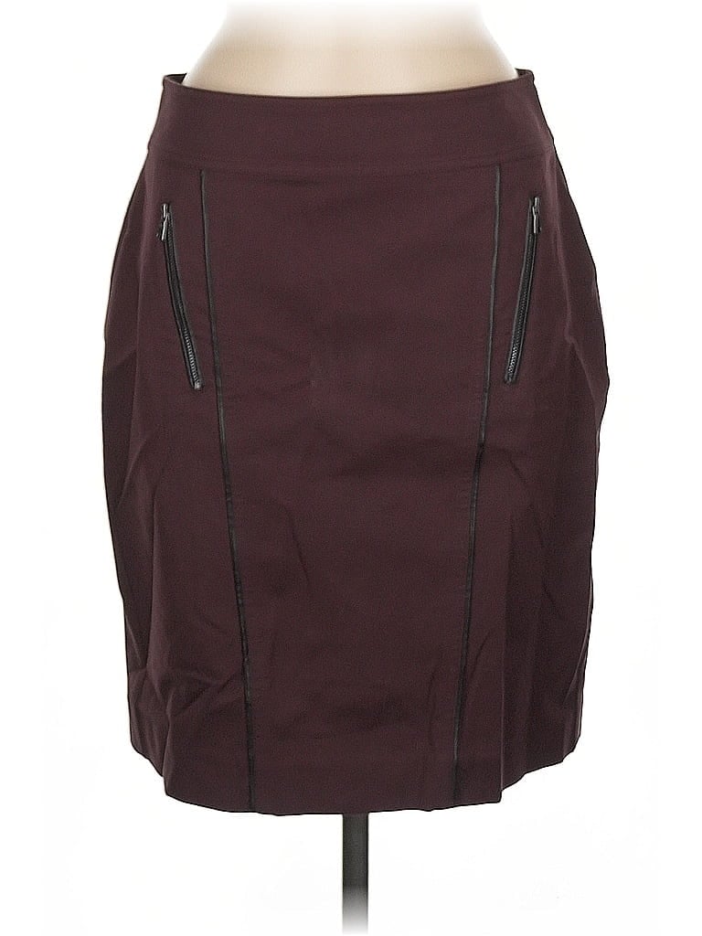 Pre-owned Ann Taylor Casual Skirt In Burgundy
