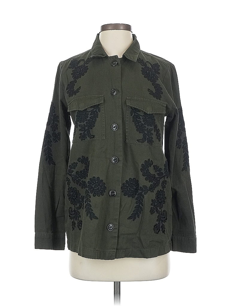 Pre-owned Lucky Brand Long Sleeve Blouse In Green