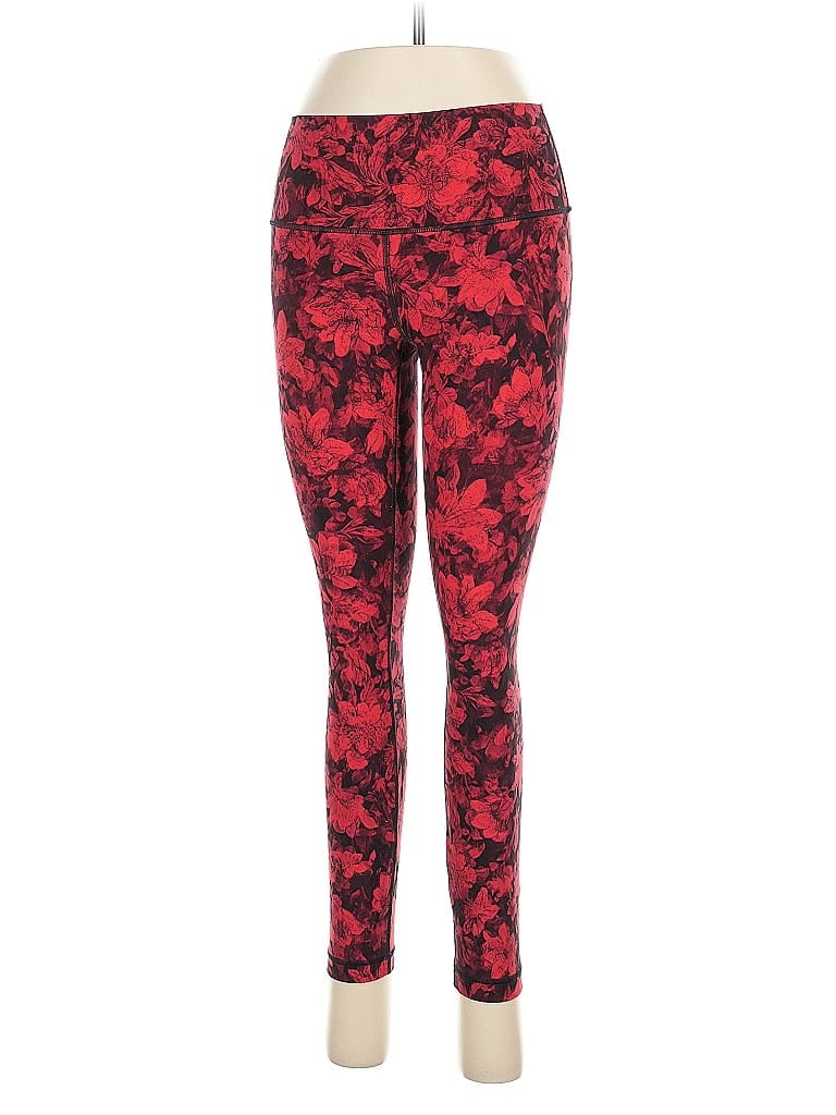 Pre-owned Lululemon Athletica Leggings In Red