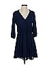Lush 100% Polyester Solid Blue Casual Dress Size S - photo 1